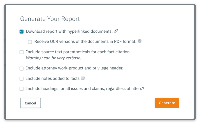 Pull every relevant detail with a variety of detailed report options.