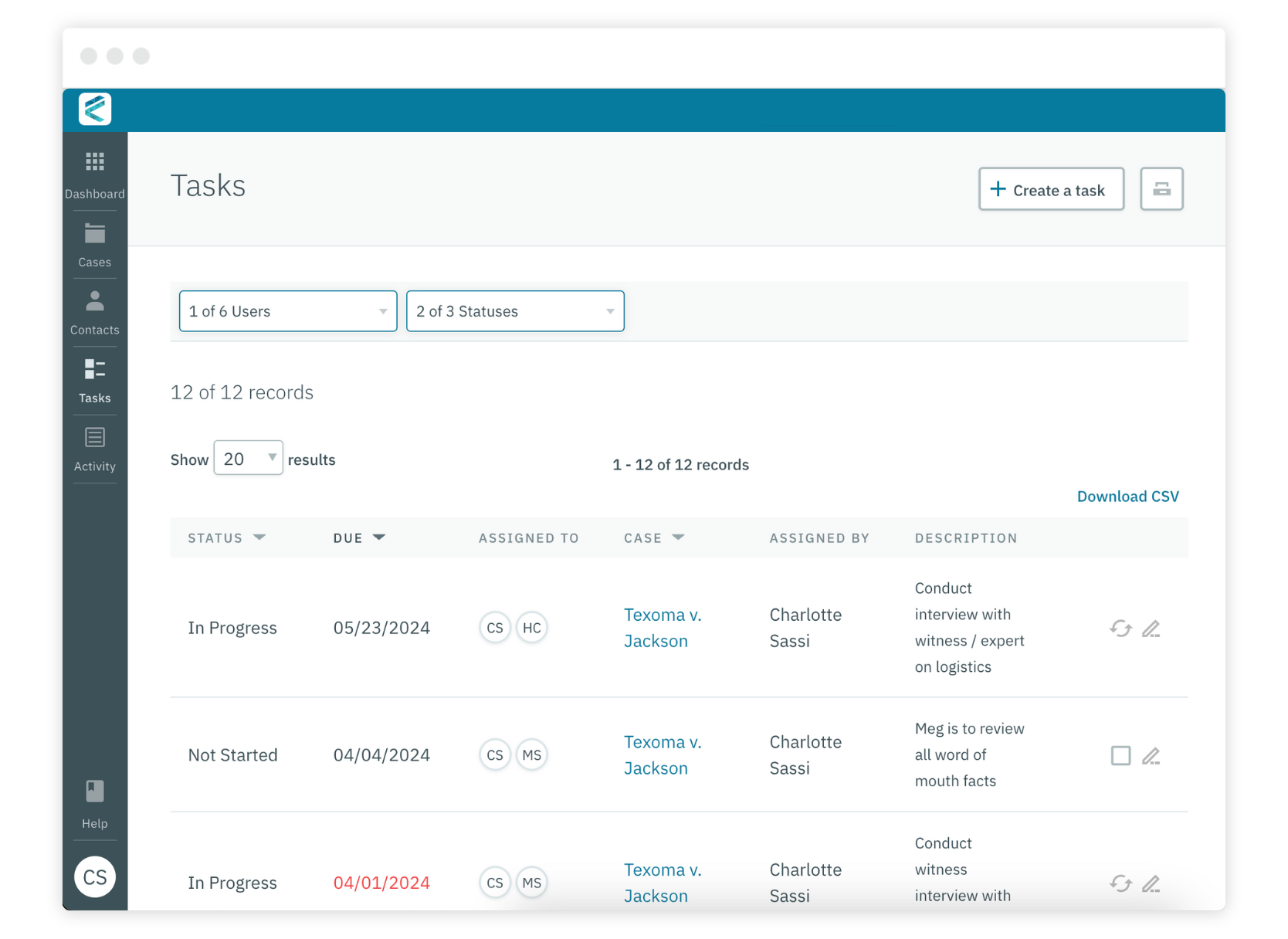 Tasks Universal Tab Case Collaboration Task Management