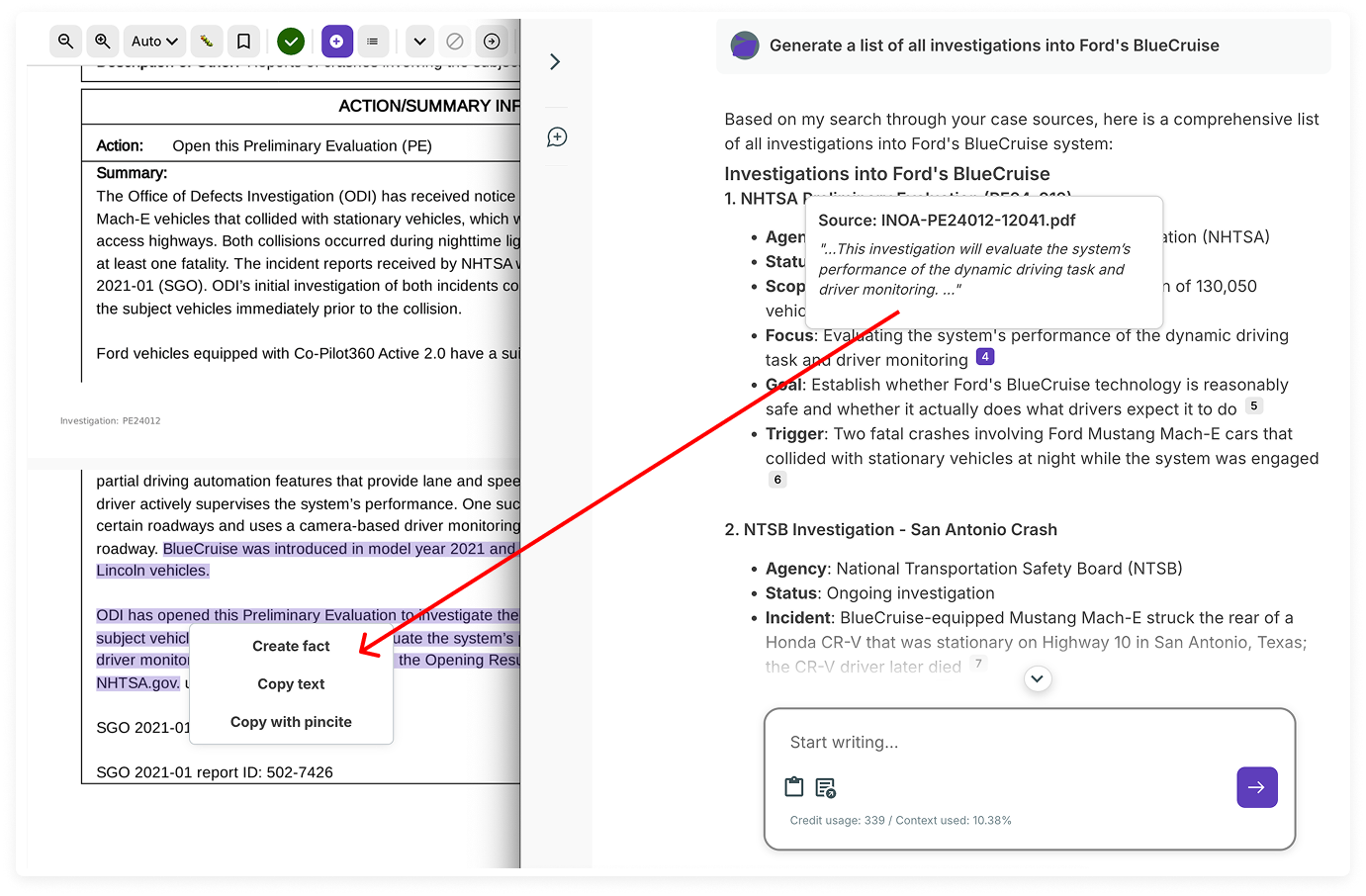Seamless Fact Creation Workflow